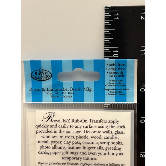 Royal Langnickel EZ RUB ON Transfer HOLIDAY WORDS FTIP-1277 TIP OF THE BRUSH - Picture 4 of 5
